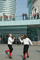 Morris dancers near to the Rotunda Birmingham
